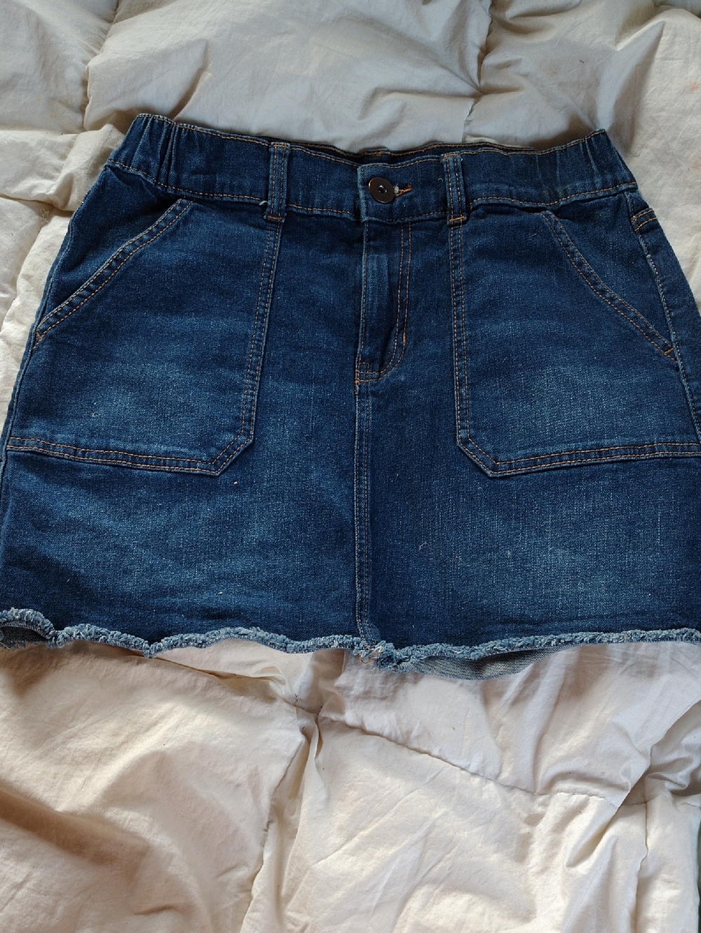 No Boundaries Dark Blue Denim Mini Skirt